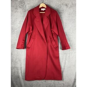 Kristen Blake Coat Womens 6 Petite Wool Long Overcoat Classic Made USA Winter
